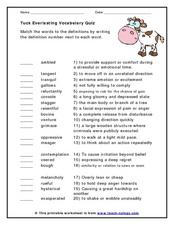 Printables Tuck Everlasting Worksheets tuck everlasting vocabulary quiz 8th 9th grade worksheet worksheet
