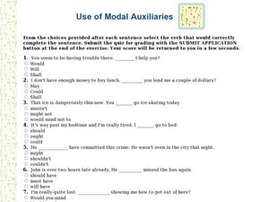 use of modal auxiliaries 6th 7th grade worksheet lesson planet