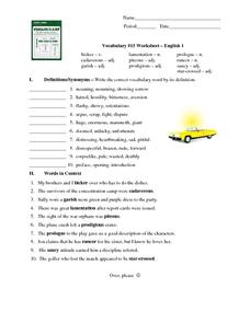 Printables Sat Vocab Worksheets sat vocabulary worksheets hypeelite 9th grade free worksheets