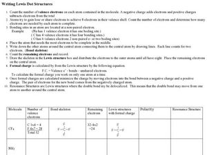 Worksheets Lewis Dot Structure Worksheet writing lewis dot structures 11th 12th grade worksheet lesson worksheet