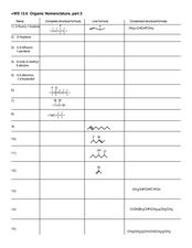 Worksheets Organic Nomenclature Worksheet ws 12 6 organic nomenclature part 2 10th higher ed worksheet worksheet