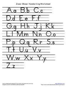 Printables Zaner Bloser Handwriting Worksheets zaner bloser handwriting worksheet pre k 1st grade printables template