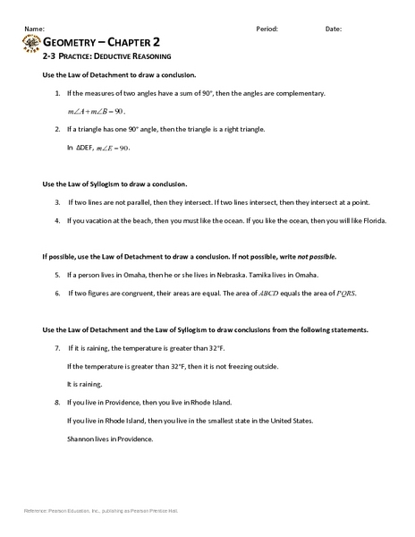 Printables Inductive Reasoning Worksheet inductive vs deductive reasoning worksheet davezan inductive