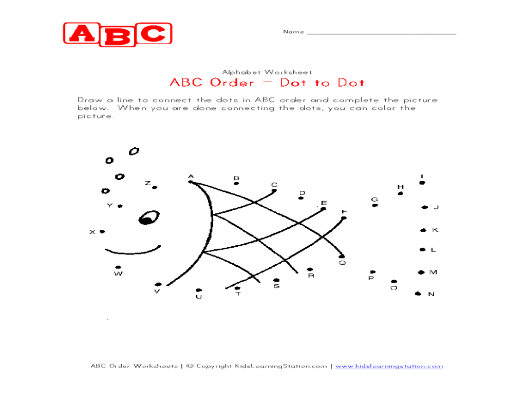 Worksheets Dot To Dot Alphabet Worksheets worksheet connect the dots abc printables wosenly free order dot to pre k kindergarten lesson planet