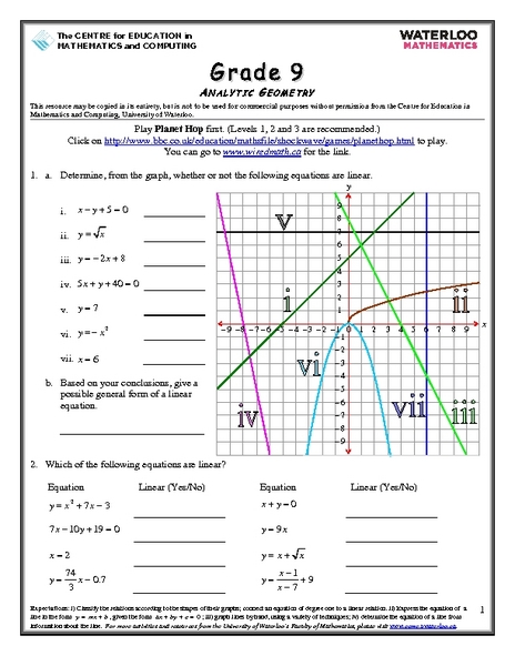 Printables 9th Grade Geometry Worksheets analytic geometry worksheets pichaglobal 9th grade worksheet lesson planet