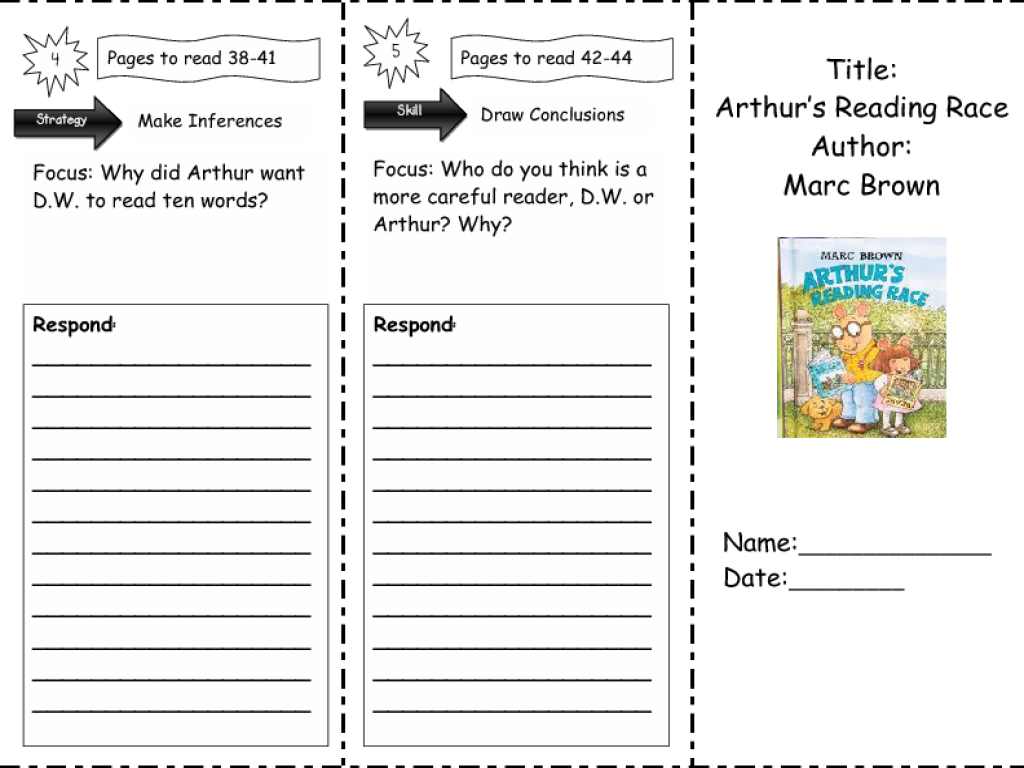 Free Worksheet Drawing Conclusions Worksheet arthurs reading race comprehension skills 2nd 4th grade worksheet lesson planet
