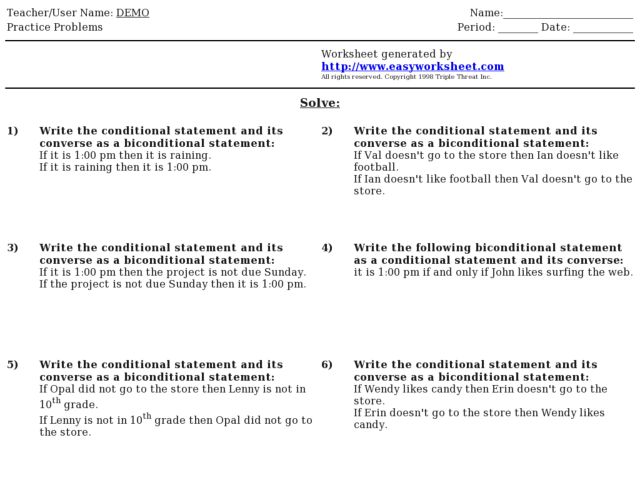 Worksheets Conditional Statements Worksheet conditional statements worksheet templates and worksheets 9th 10th grade lesson planet