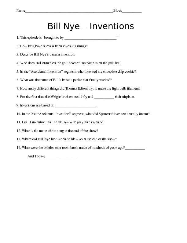 Worksheet Bill Nye The Science Guy Energy Worksheet energy bill nye worksheet answers also greatest discoveries with evolution the science guy