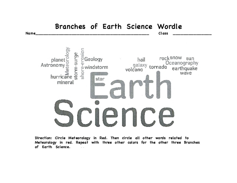 Printables Branches Of Science Worksheet branches of earth science worksheet answers intrepidpath worksheets for 9th grade the best and most