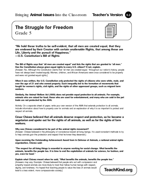 Printables Cesar Chavez Worksheet bringing animal issues into the classroom 5th grade worksheet lesson planet