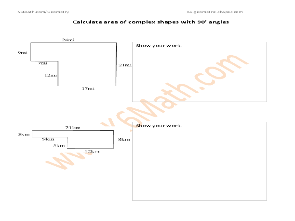 worksheet Area Of Complex Shapes Worksheet calculating area and perimeter worksheets geometry word problems of complex figures worksheet 45 images composite calculate shapes with