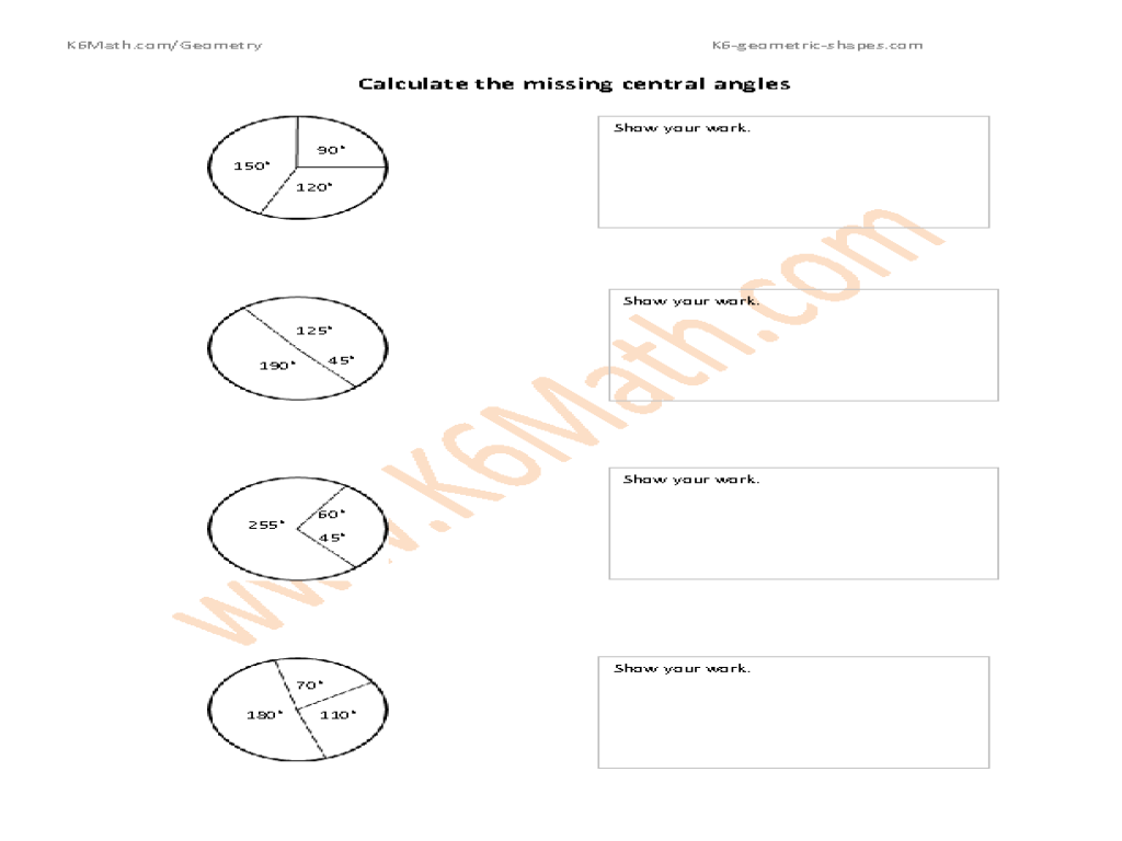 Angle Worksheet Sharebrowse Central Angle Worksheet Sharebrowse