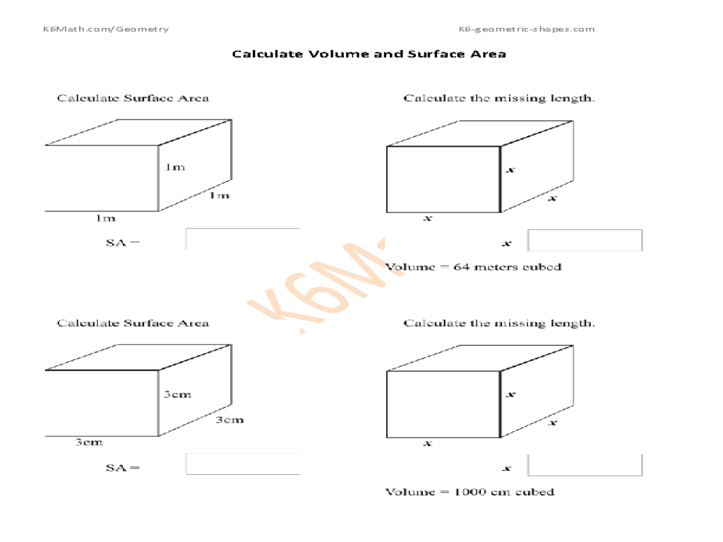 Worksheet Calculating Volume Worksheets Joindesignseattle Worksheet Calculating Volume Worksheets Calculate And Surface Area Cubes 7th 10th Grade Lesson Planet