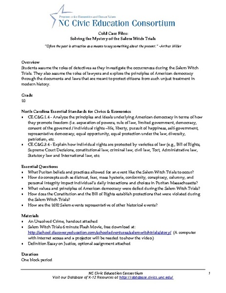 Thesis On Salem Witch Trials What Caused The Salem Witch Trial Hysteria Of Thesis Esl Energiespeicherl Sungen Thesis Statement Serial Killer Business Essays also Compare And Contrast Essay Examples For High School Sample Essays For High School Students