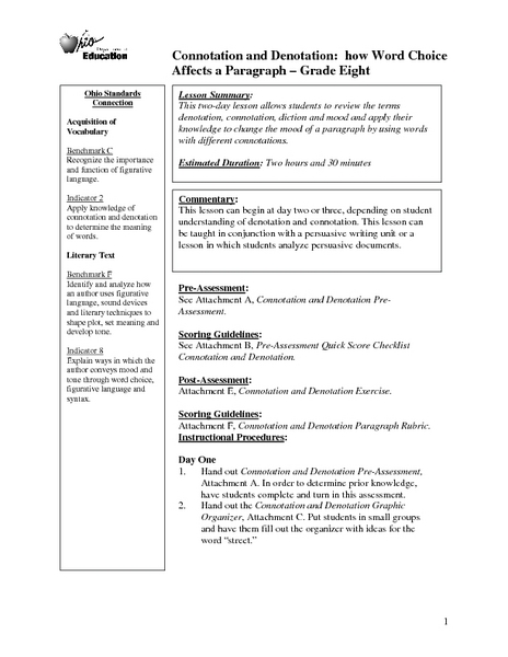 Printables Connotation And Denotation Worksheets and denotation worksheets davezan connotation davezan