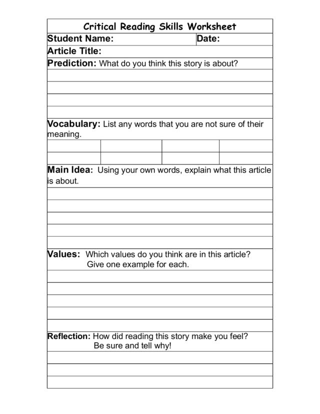 Skills Worksheet Laptuoso Reading Skills Worksheet Laptuoso