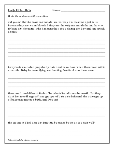 Printables Daily Edit Worksheets daily edit worksheets 3rd grade the best and most comprehensive
