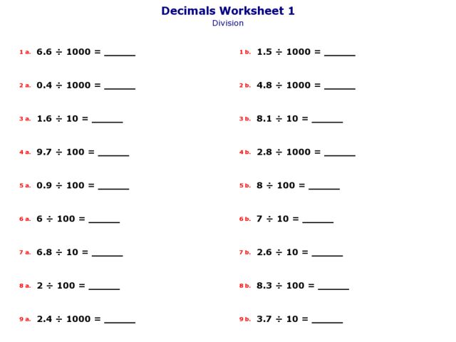 Long Division Decimals Worksheet Worksheets For School Long Division Decimals Worksheet Worksheets For School