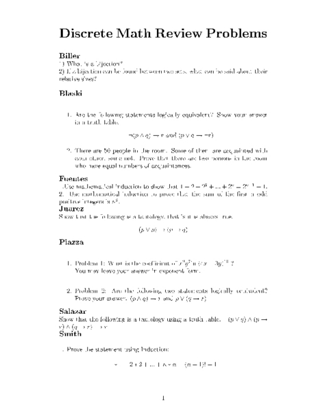 discrete math problems discrete math problems