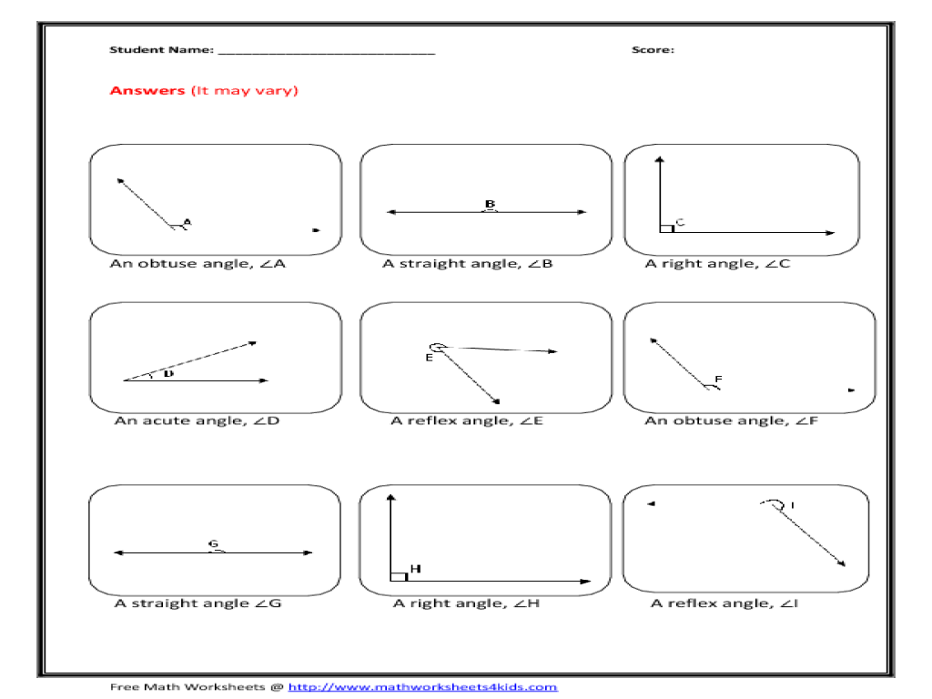 worksheet Types Of Angles Worksheet draw angles of given type 3rd 6th grade worksheet lesson planet