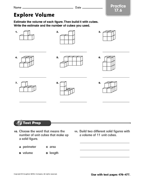 Worksheets Volume Counting Cubes Worksheet counting cubes worksheets volume intrepidpath explore practice 17 6 3rd 5th grade worksheet lesson longs and worksheet