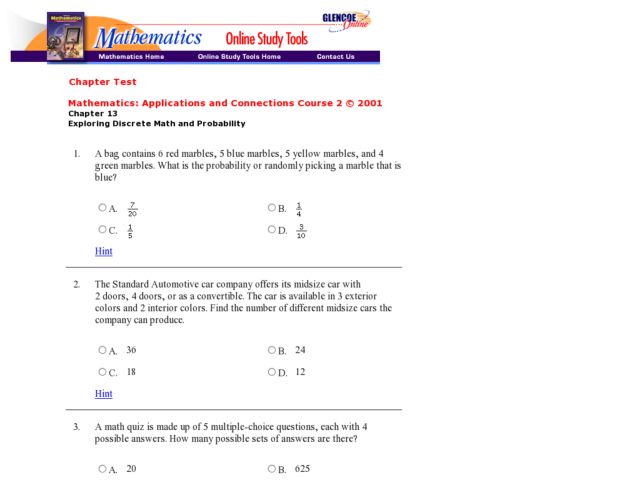 Discrete Math Worksheets Exploring Discrete Math And Probability 7th 9th Grade Worksheet Lesson Planet