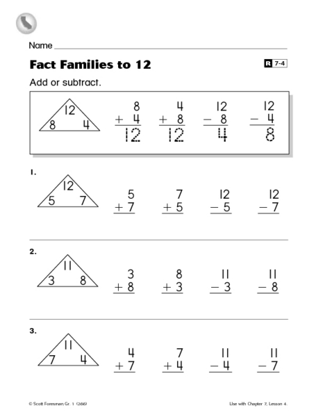 Number Names Worksheets : family facts worksheets ~ Free Printable ...