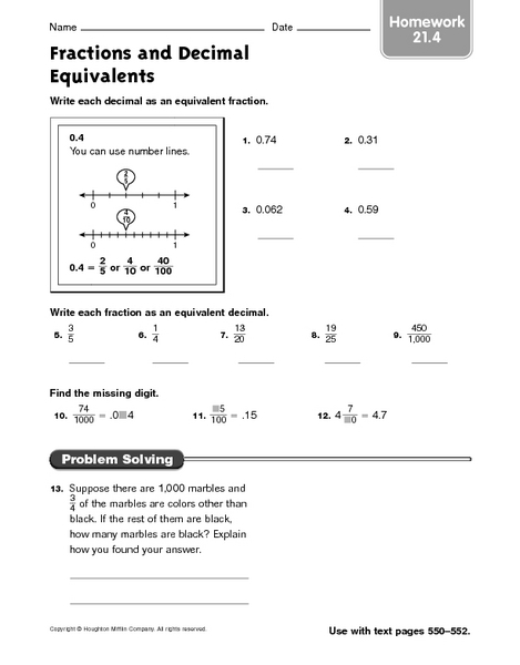 Decimals homework help