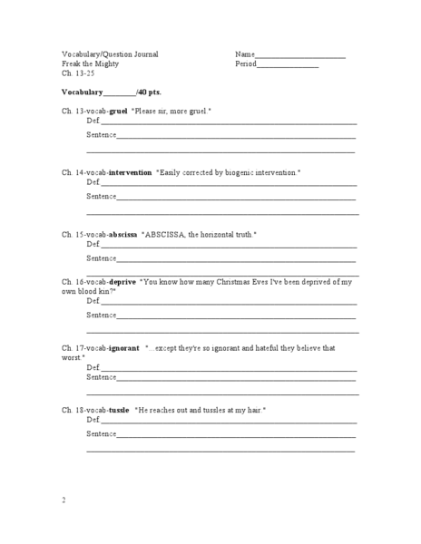 Worksheets Freak The Mighty Worksheets freak the mighty worksheet answers intrepidpath worksheets