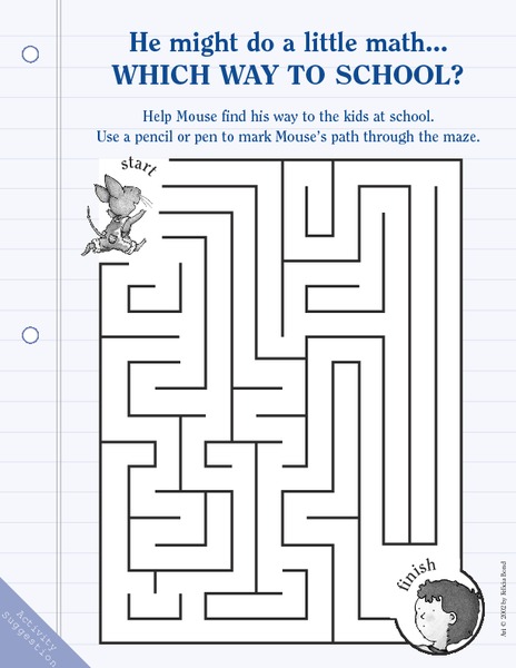 Printables If You Take A Mouse To School Worksheets if you take a mouse to school maze activity kindergarten 3rd grade activities project lesson planet