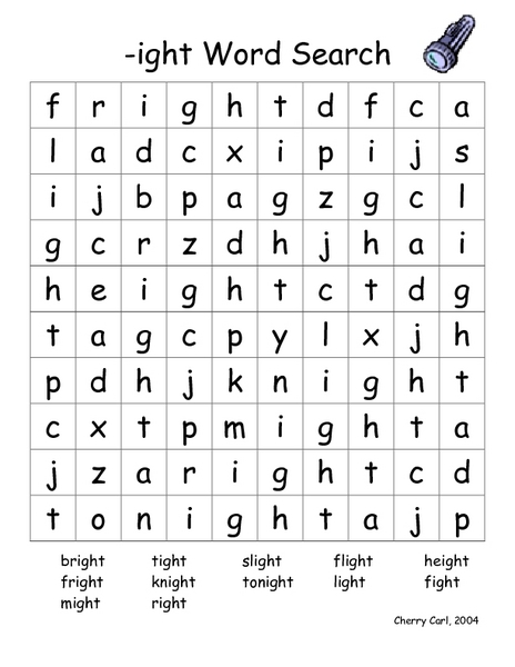 Printables Ight Words Worksheet ight word search 2nd 3rd grade worksheet lesson planet planet