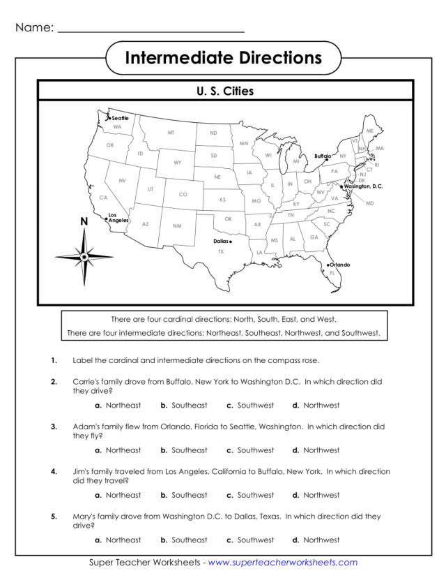 Cardinal Directions Worksheet 4th Grade Cohomemade Cardinal Directions Worksheet 4th Grade Cohomemade