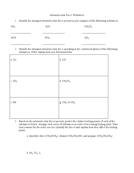 Printables Intermolecular Forces Worksheet intermolecular force worksheet higher ed lesson planet