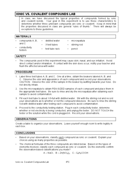 Worksheets Properties Of Ionic Compounds Worksheet properties of ionic compounds worksheet samsungblueearth chem 1062 acidity molecular and worksheet