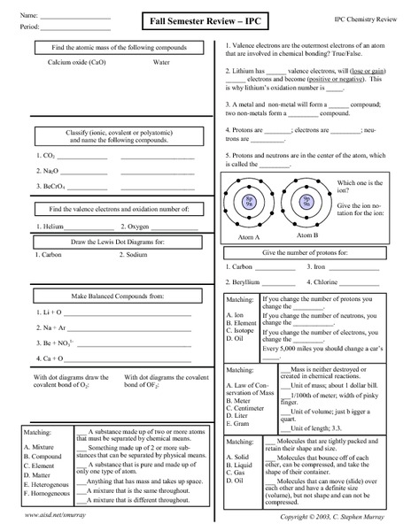 Printables Chemistry Review Worksheet ipc chemistry review 9th 12th grade worksheet lesson planet