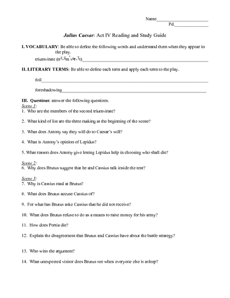 Essays on julius caesar