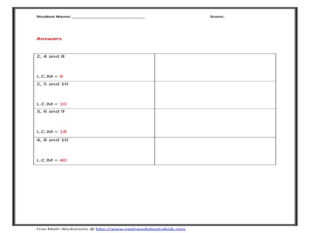 Free Worksheet Factor Trees Worksheets lcm of 3 numbers factor trees 5th 8th grade worksheet lesson planet