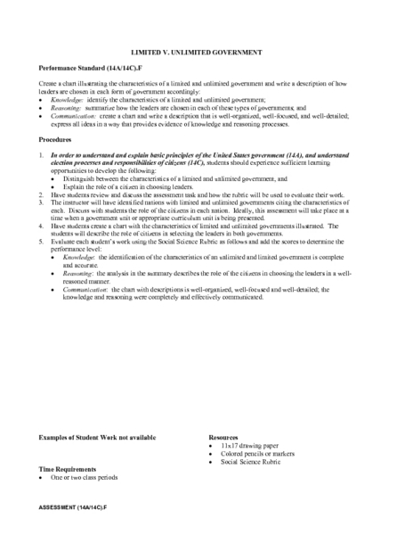 Worksheets Limited And Unlimited Government Worksheet limited v unlimited government 9th 12th grade lesson plan planet