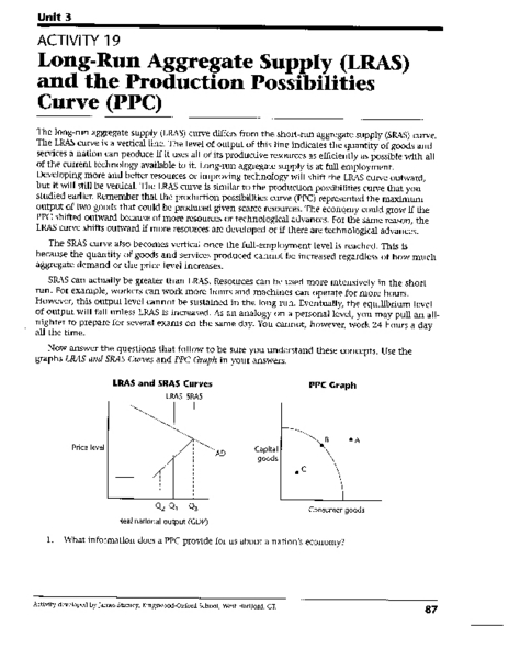 Printables Production Possibilities Curve Practice Worksheet production possibilities curve worksheet davezan possibilities