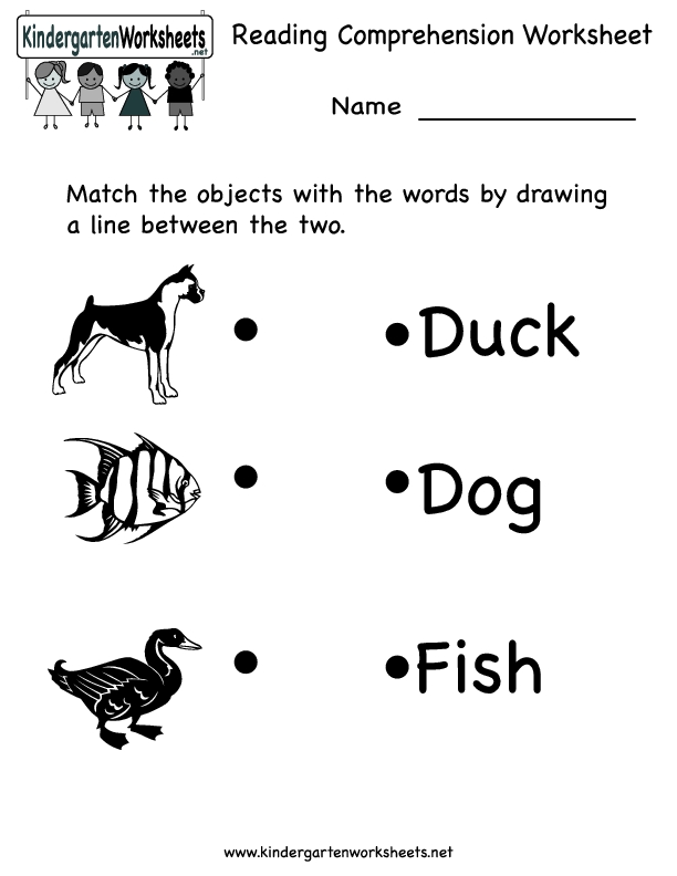 Worksheets Worksheet For Kindergarten Reading kindergarten reading comprehension worksheet math pre worksheets english worksheet