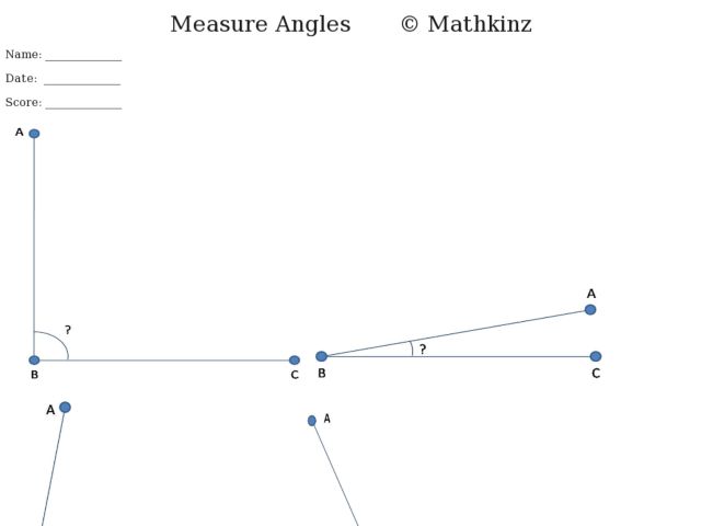 Measure Angles Mathkinz 4th 6th Grade Worksheet Lesson Planet