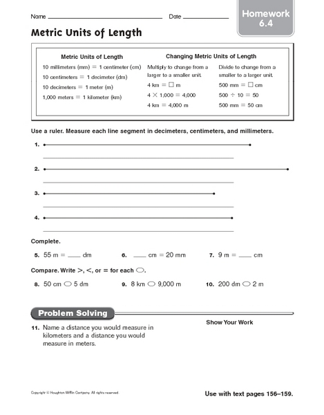 Metric system homework help