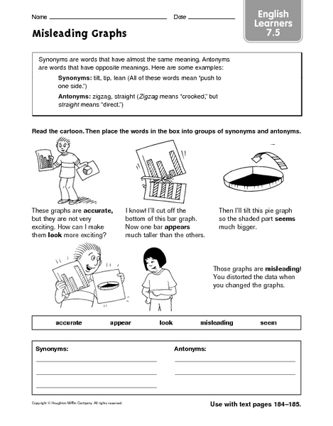 Printables Misleading Graphs Worksheet misleading graphs ell 7 5 3rd 4th grade worksheet lesson planet