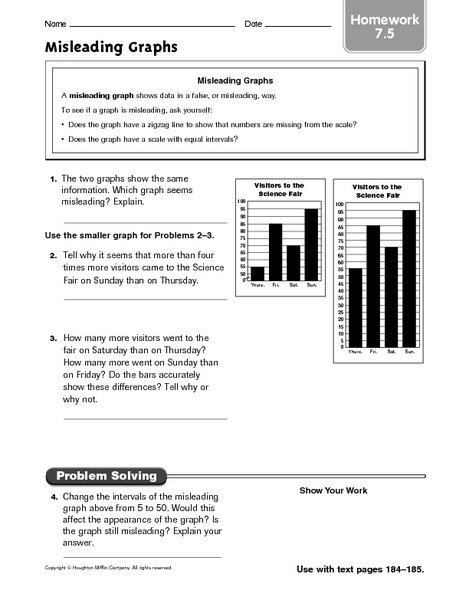 Printables Misleading Graphs Worksheet misleading graphs 3rd 5th grade worksheet lesson planet