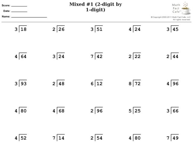 Division Worksheets Grade 3 & Division Worksheets