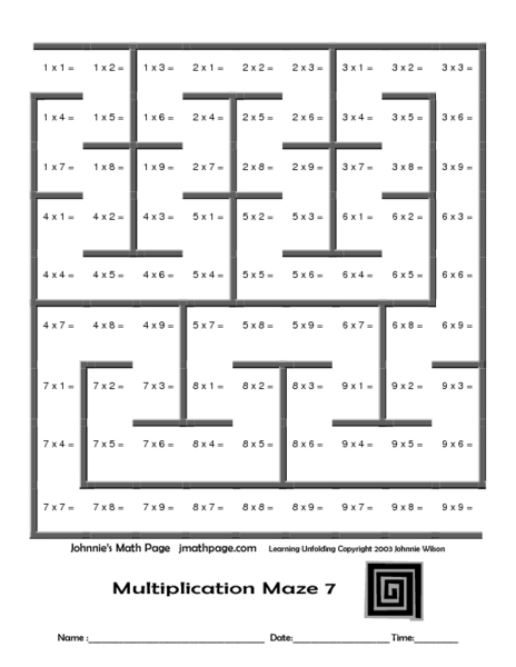 Printables 3rd Grade Math Facts Worksheets multiplication practice worksheets 3rd grade math worksheet fact maze lesson pla worksheets