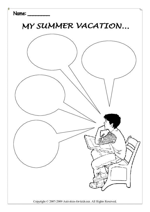 Worksheets Brainstorming Worksheet my summer vacation brainstorming organizer 2nd 4th grade worksheet lesson planet