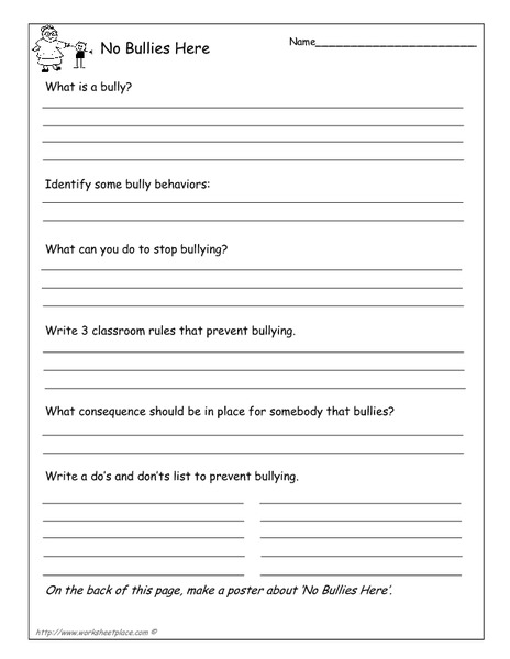 Worksheets Bullying Worksheets For Middle School bullying worksheets for middle school students math worksheet no bullies here 2nd 4th grade lesson pla for
