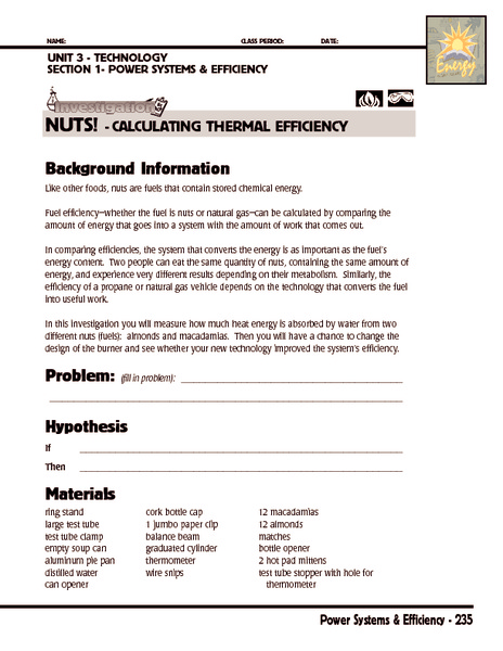 Worksheets Thermal Energy Worksheet worksheets thermal energy worksheet laurenpsyk free nuts calculating efficiency 6th 9th grade lesson planet