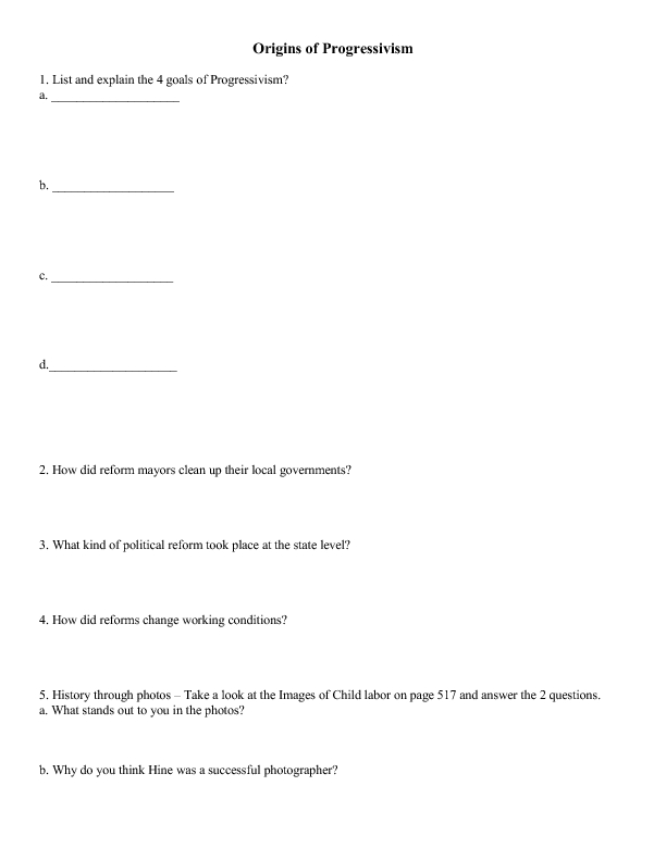 Worksheets Progressive Era Worksheets progressive era amendments worksheet intrepidpath lesson plans 11th grade teaching with primary